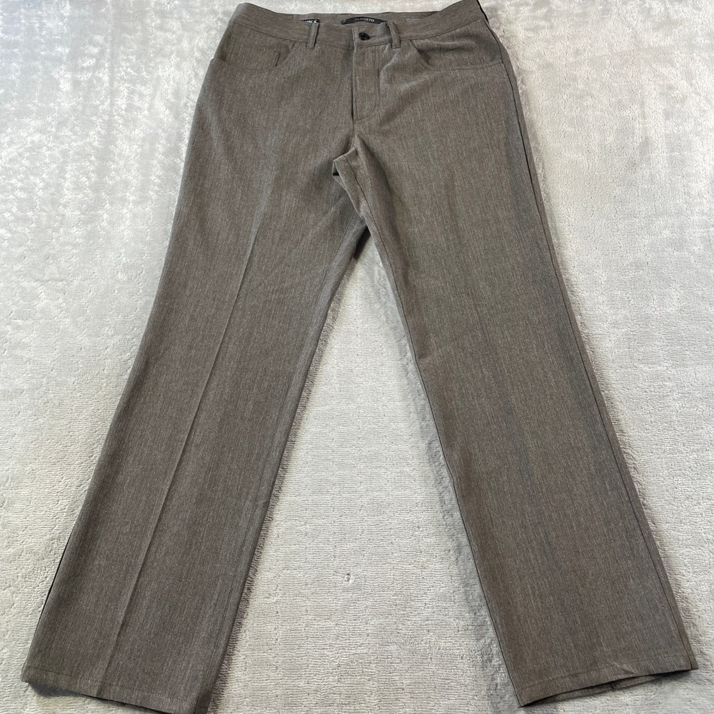 Alberto Ceramica Tom Pants Mens 32 Brown Comfort Fit Office Casual Minimalist